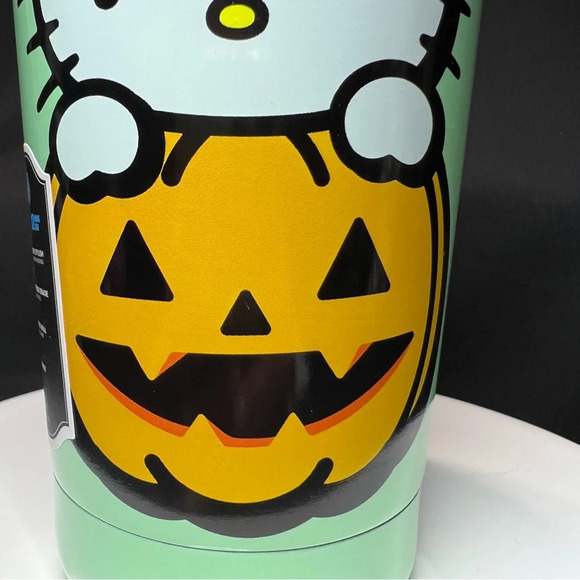 Sanrio Hello Kitty Halloween Jack O Lantern Mint Green Trick Or Treat Tumbler - Picture 8 of 12